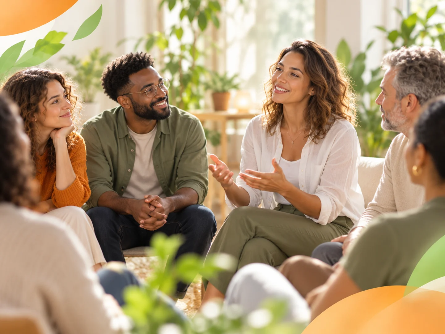 A welcoming MoodBooster group wellness conversation